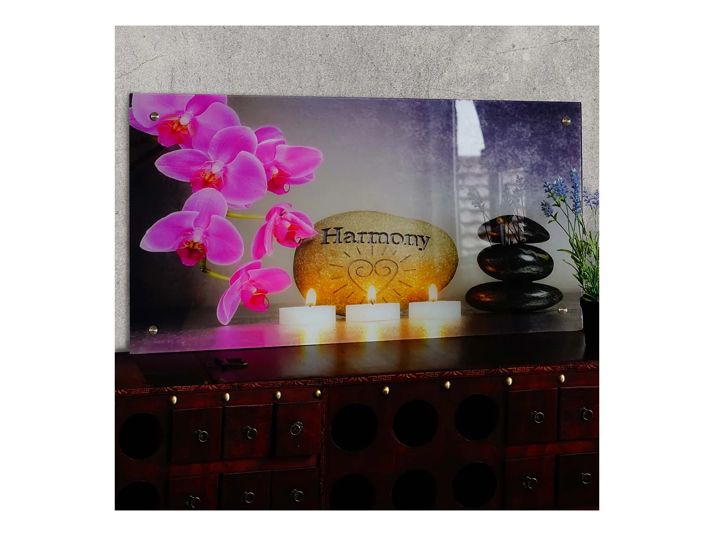 Tableau sur verre décoration verre 100 x 100 x 50 cm DEC04022