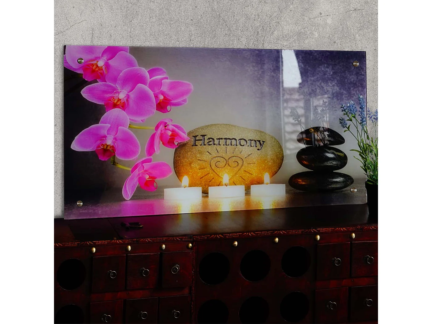 Tableau sur verre décoration verre 100 x 100 x 50 cm DEC04022