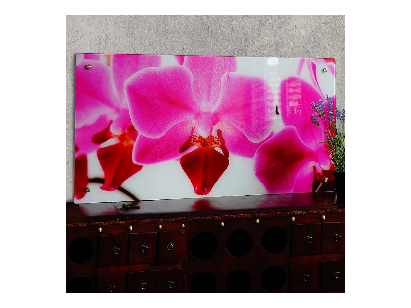 Tableau sur verre motif verre 100 x 100 x 50 cm DEC04021