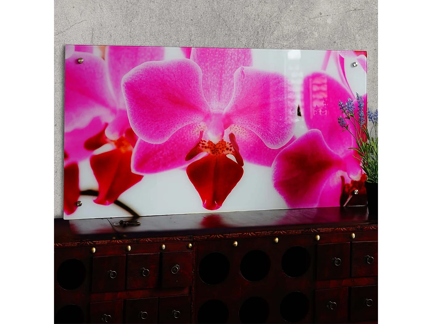 Tableau sur verre motif verre 100 x 100 x 50 cm DEC04021