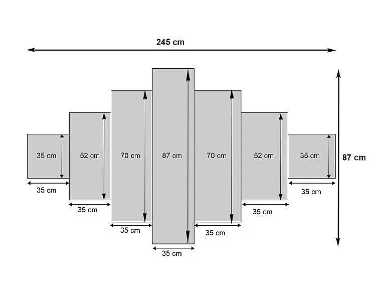 Toile de décoration murale 245 x 2.4 x 87 cm DEC04044