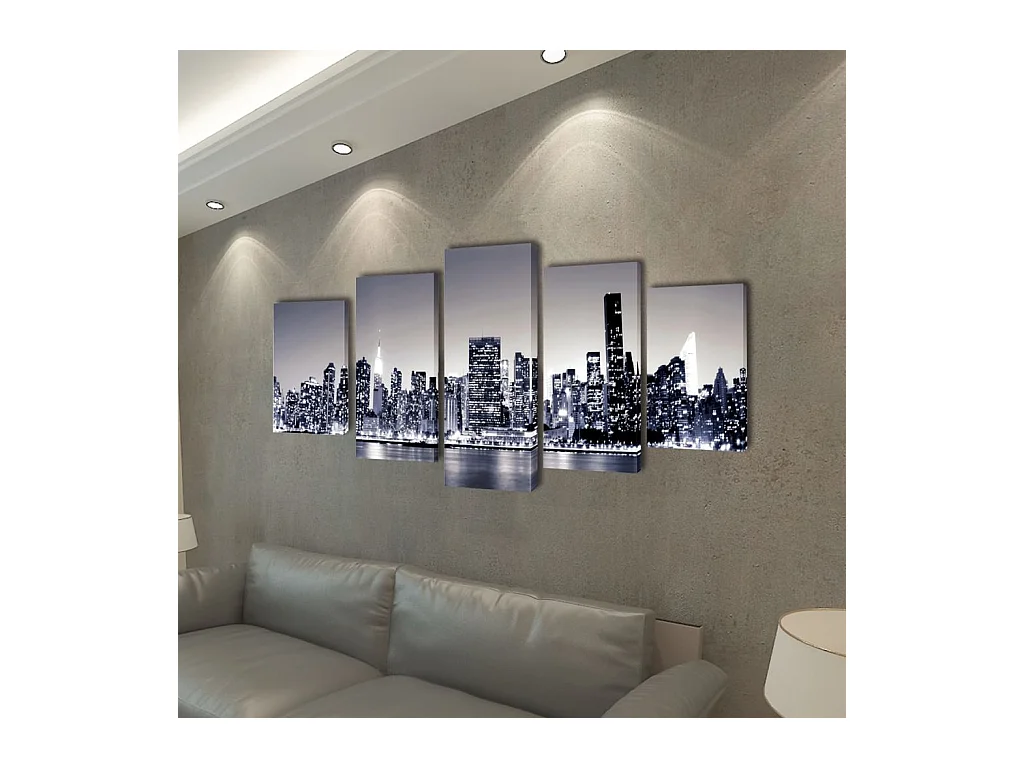 Set de 5 toiles 200 x 1.8 x 100 cm DEC022921