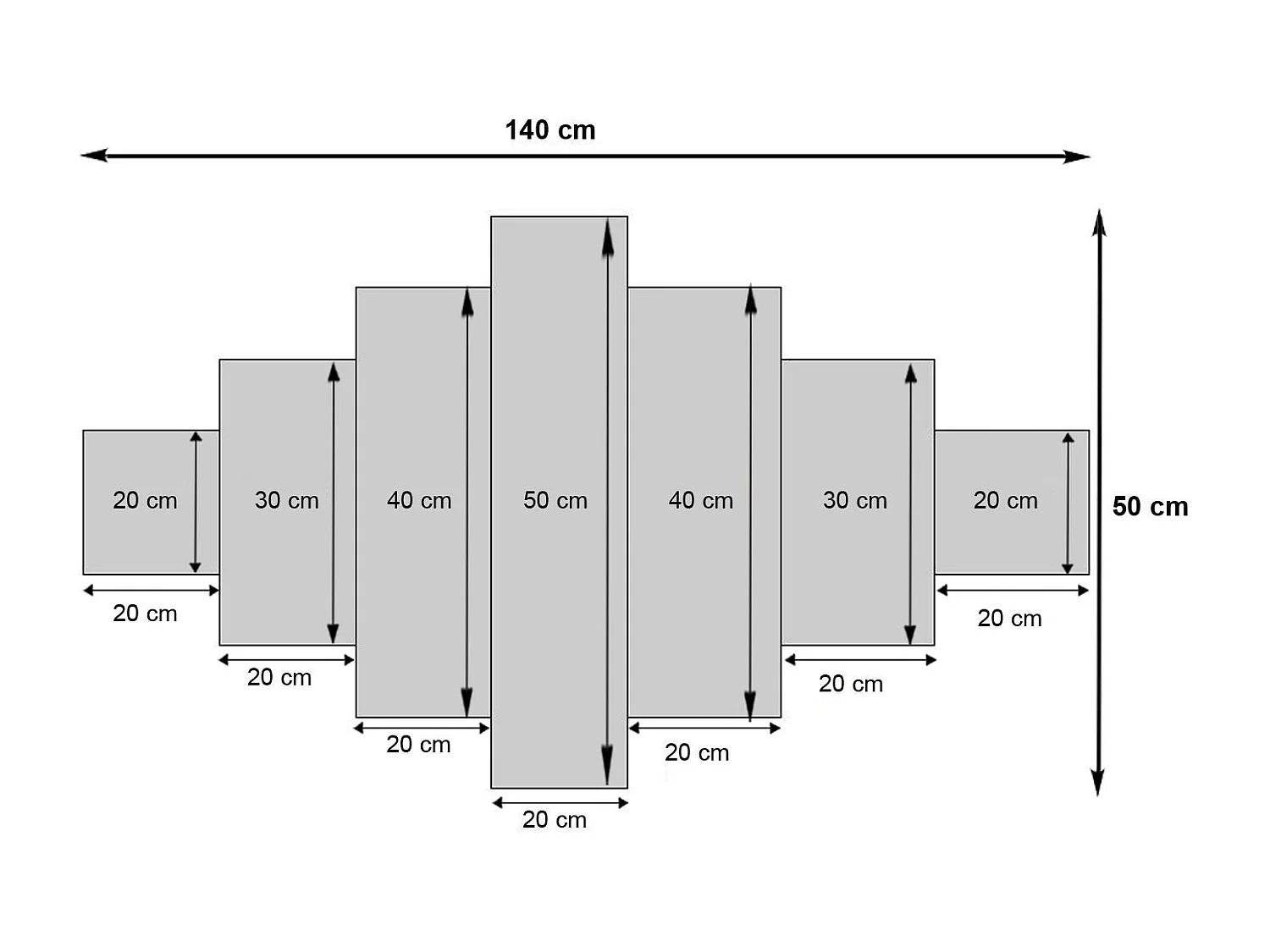 Toile de décoration murale 140 x 1.5 x 50 cm DEC04045