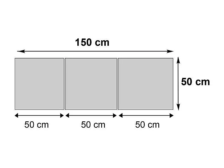 Toile de décoration murale 50 x 2.4 x 50 cm DEC04049