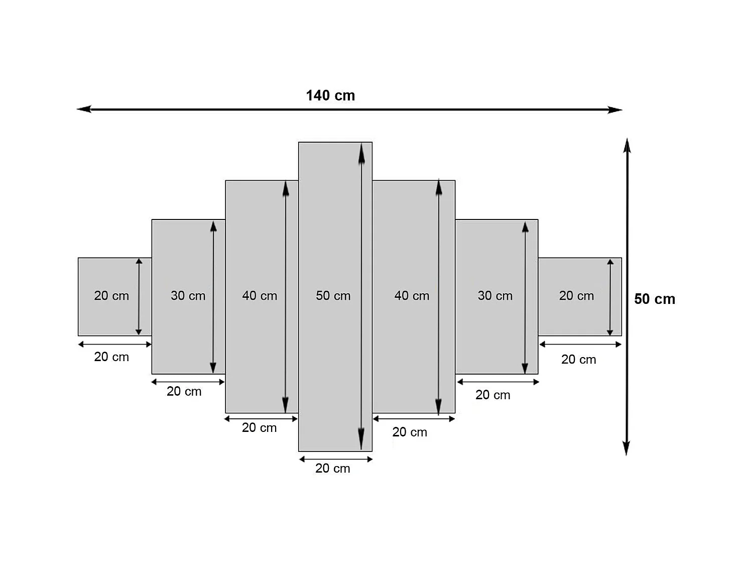 Toile de décoration murale 140 x 1.5 x 50 cm DEC04047