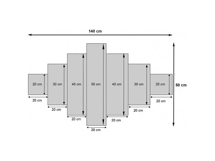 Toile de décoration murale 140 x 1.5 x 50 cm DEC04043
