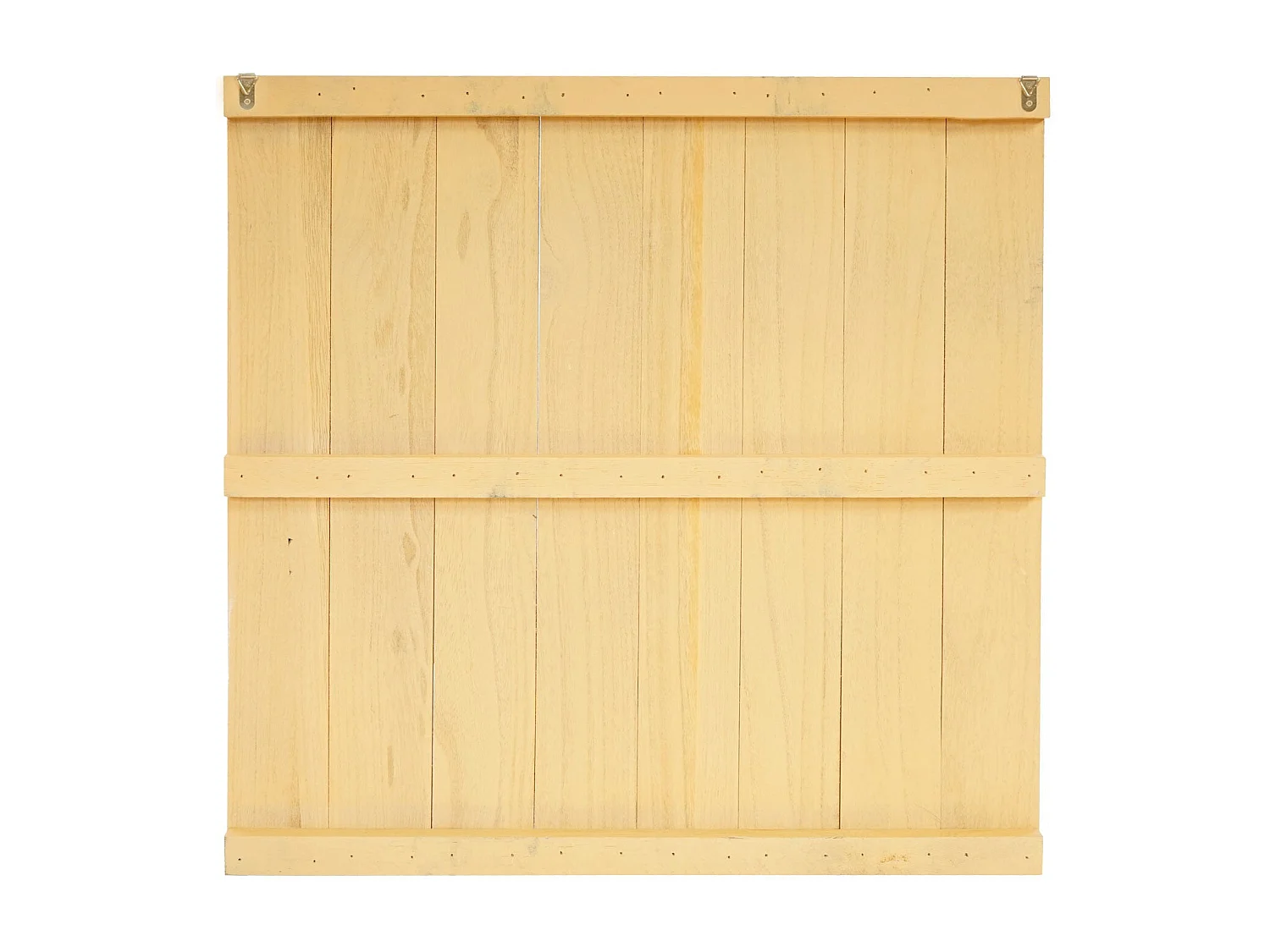 Panneau déco cadre mural bois marron 60 x 3 x 60 cm DEC04057