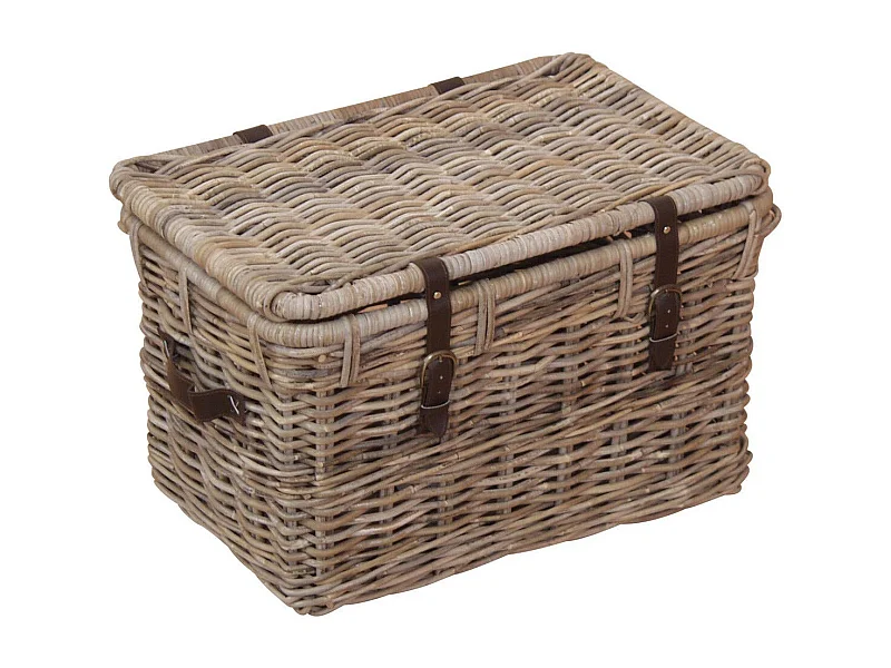 Coffre de rangement en grise 62 x 42 x 37 cm DEC05019