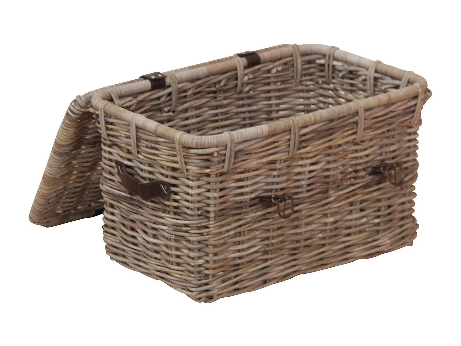 Coffre de rangement en grise 62 x 42 x 37 cm DEC05019