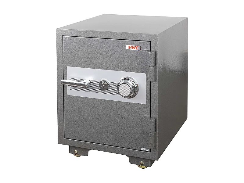 Coffre-fort double sécurité serrure métal grise 55 x 51 x 62 cm 04_0006468