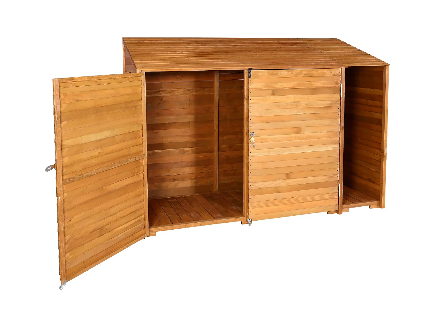 Abri de jardin armoire bois marron 250 x 93 x 180 cm 04_0005740