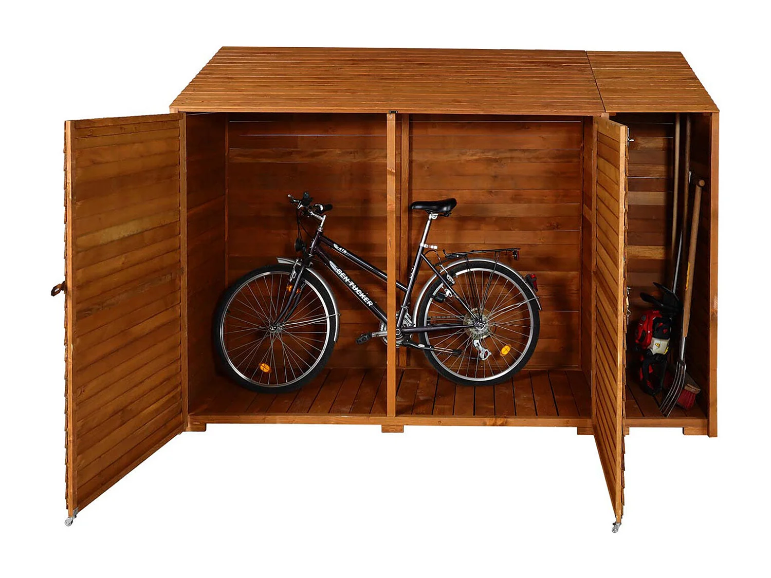 Abri de jardin armoire bois marron 250 x 93 x 180 cm 04_0005740