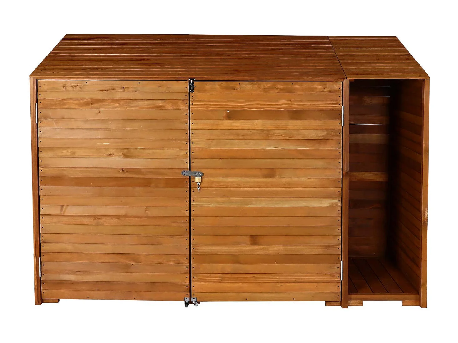 Abri de jardin armoire bois marron 250 x 93 x 180 cm 04_0005740