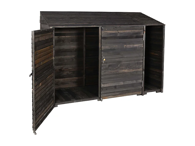 Abri de jardin armoire bois marron 250 x 93 x 180 cm 04_0005741