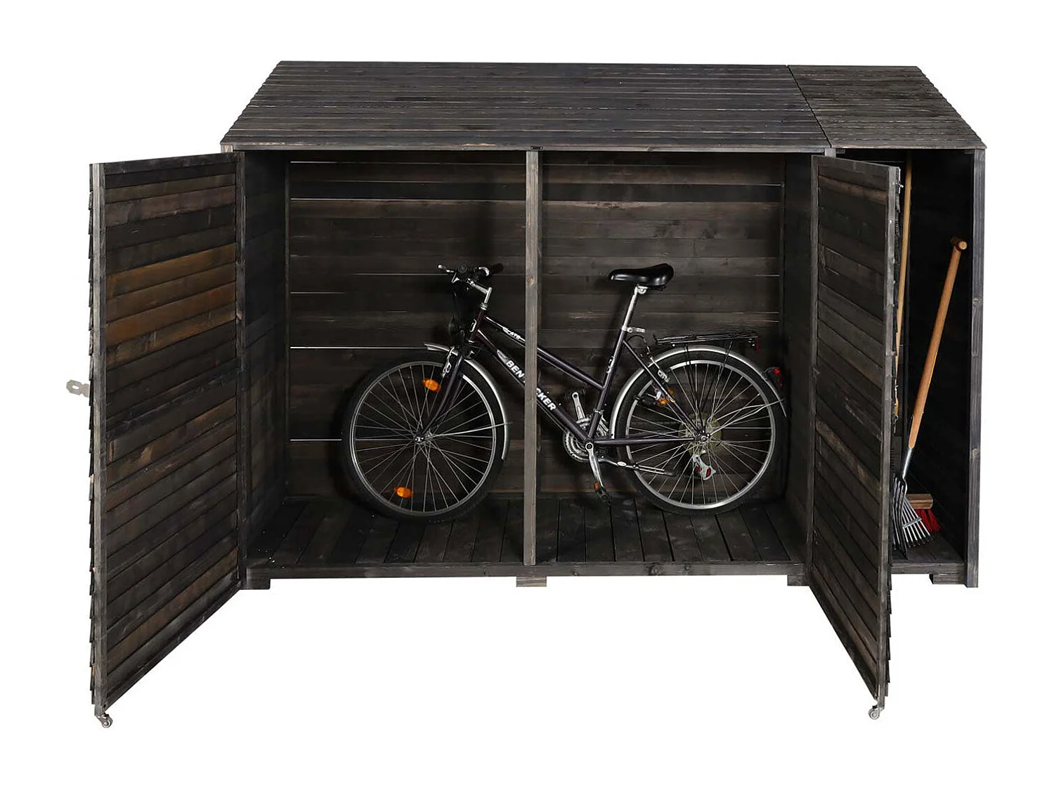 Abri de jardin armoire bois marron 250 x 93 x 180 cm 04_0005741