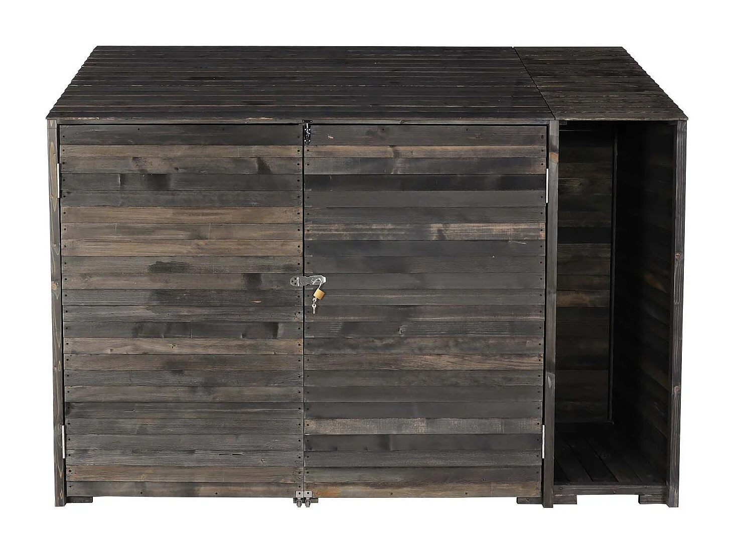 Abri de jardin armoire bois marron 250 x 93 x 180 cm 04_0005741