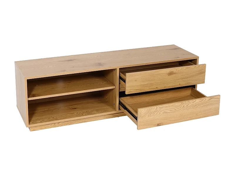 Meuble TV avec 2 effet bois beige 50 x 15 x 153 cm 04_0007850