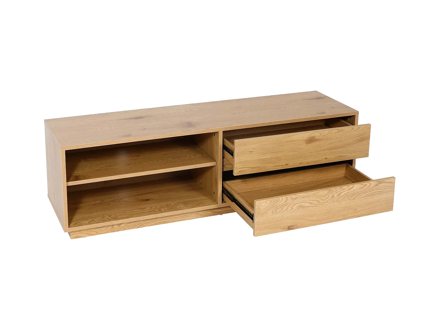 Meuble TV avec 2 effet bois beige 50 x 15 x 153 cm 04_0007850