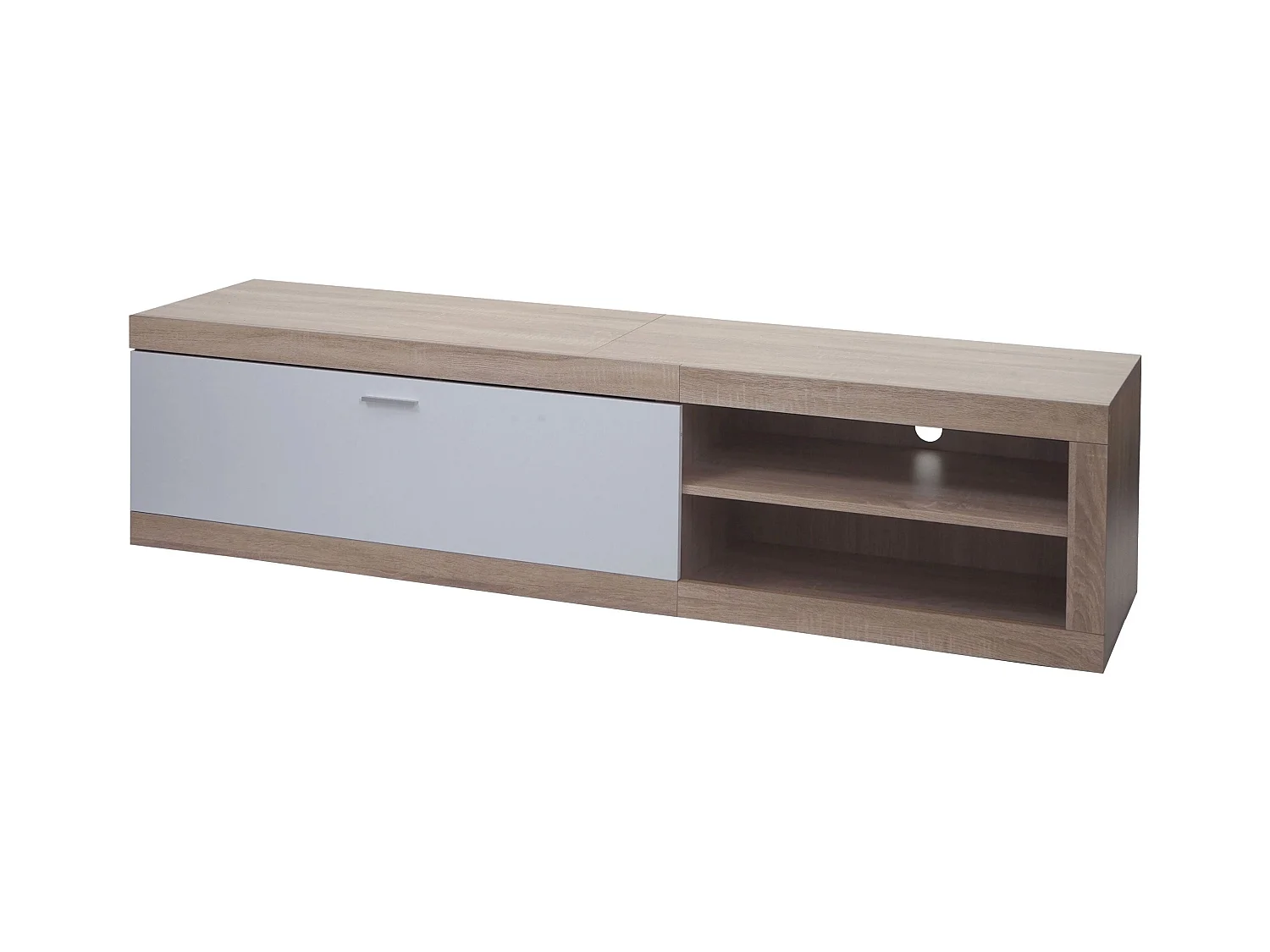 Meuble TV avec deux effet bois beige 180 x 41.5 x 43 cm 04_0007854