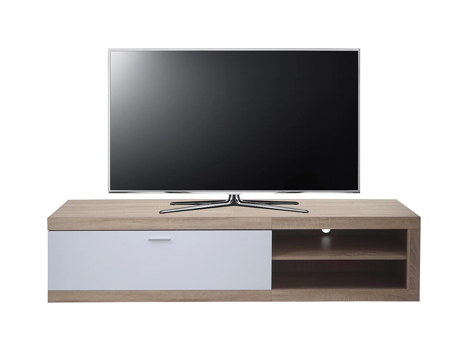 Meuble TV avec deux effet bois beige 180 x 41.5 x 43 cm 04_0007854