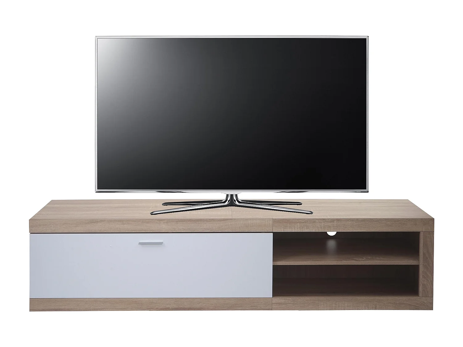 Meuble TV avec deux effet bois beige 180 x 41.5 x 43 cm 04_0007854