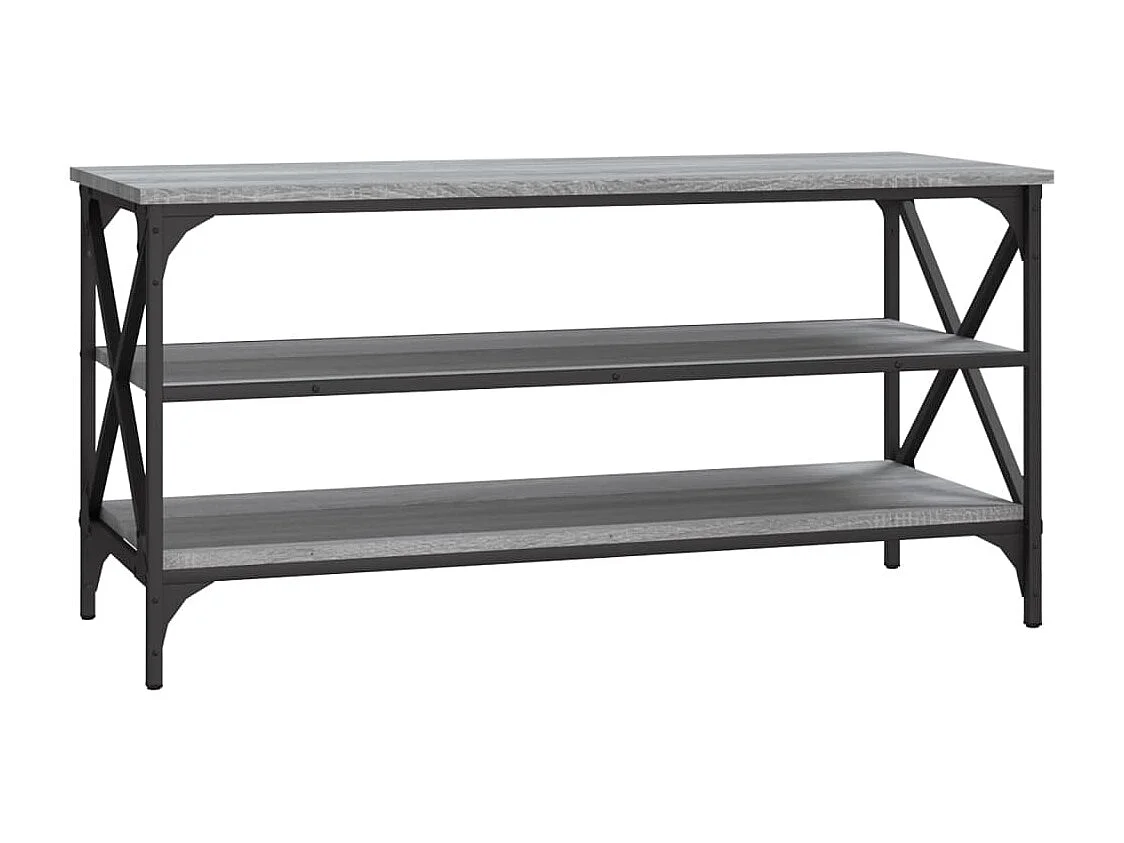 Meuble TV console d'entrée métal marron 100 x 40 x 50 cm DEC031443