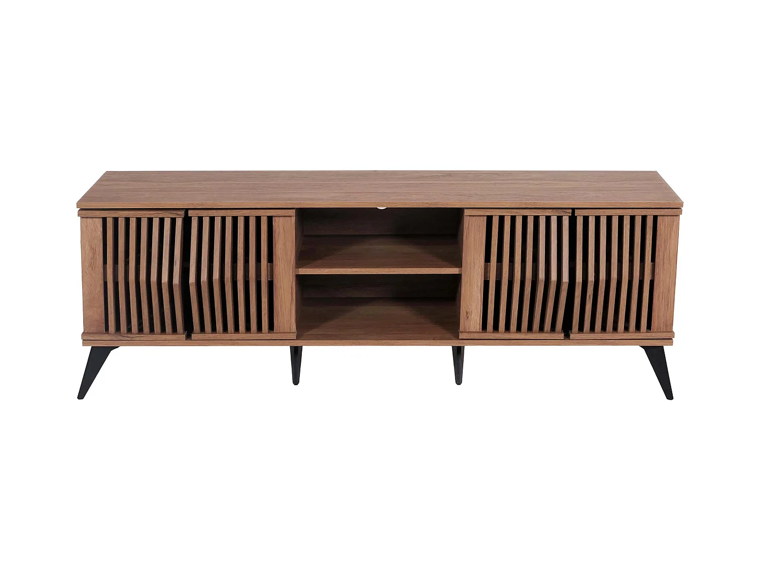Meuble TV avec quatre effet bois marron 166 x 41 x 55 cm 04_0007866