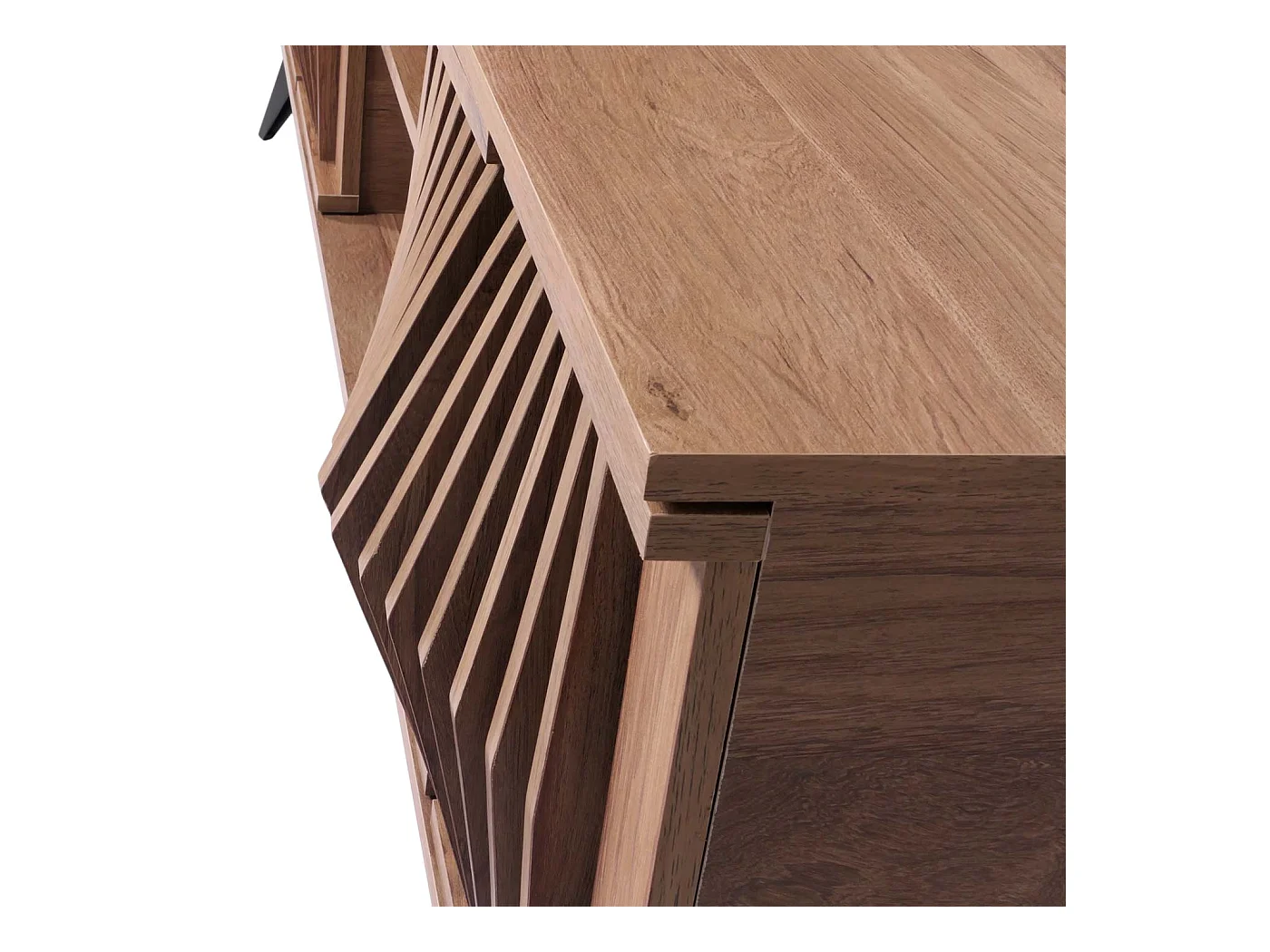 Meuble TV avec quatre effet bois marron 166 x 41 x 55 cm 04_0007866