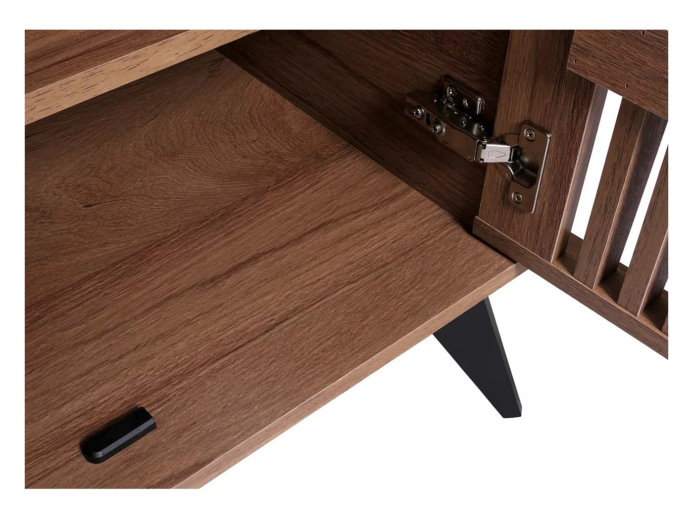 Meuble TV avec quatre effet bois marron 166 x 41 x 55 cm 04_0007866