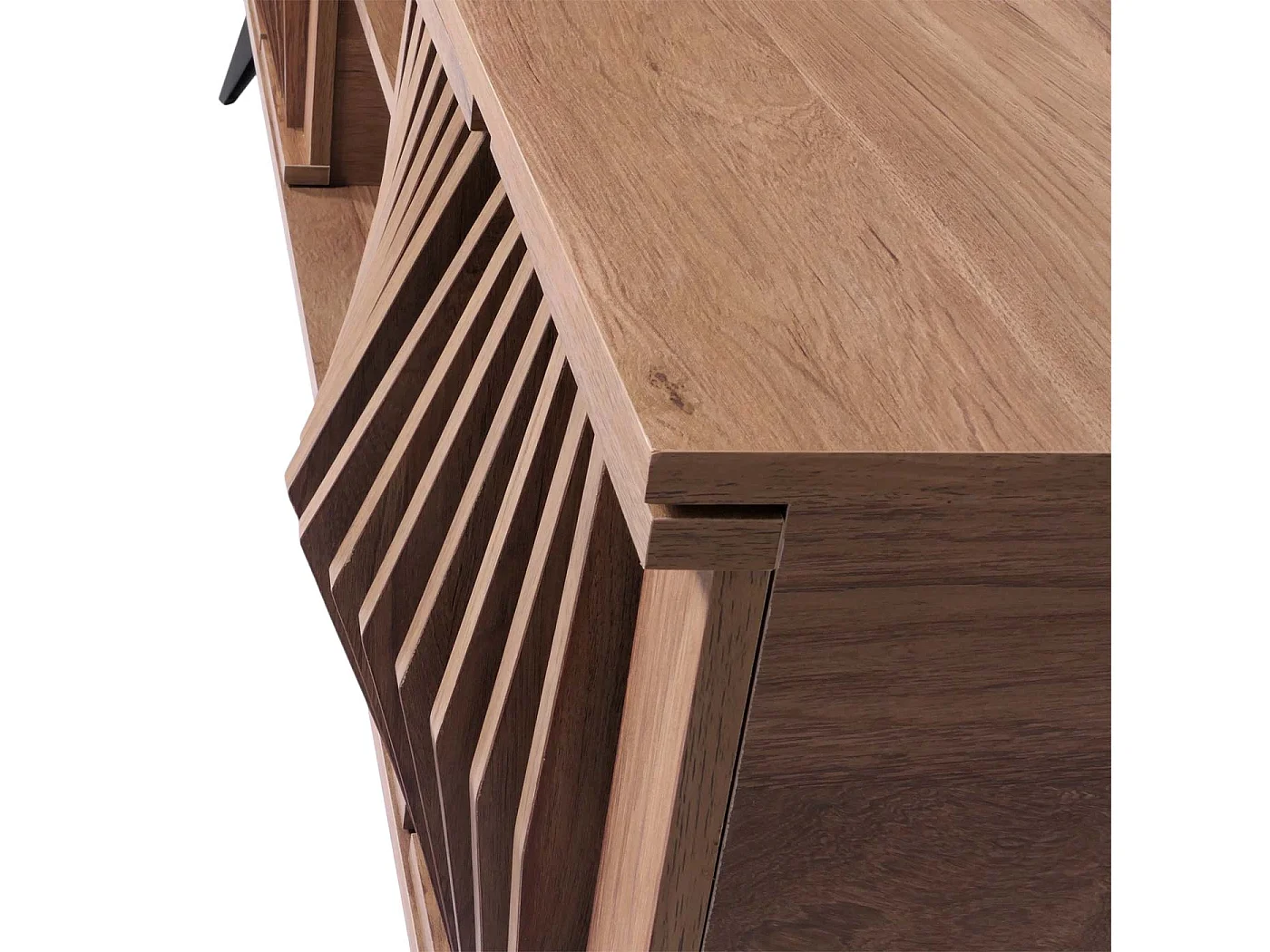 Meuble TV avec quatre effet bois marron 166 x 41 x 55 cm 04_0007866