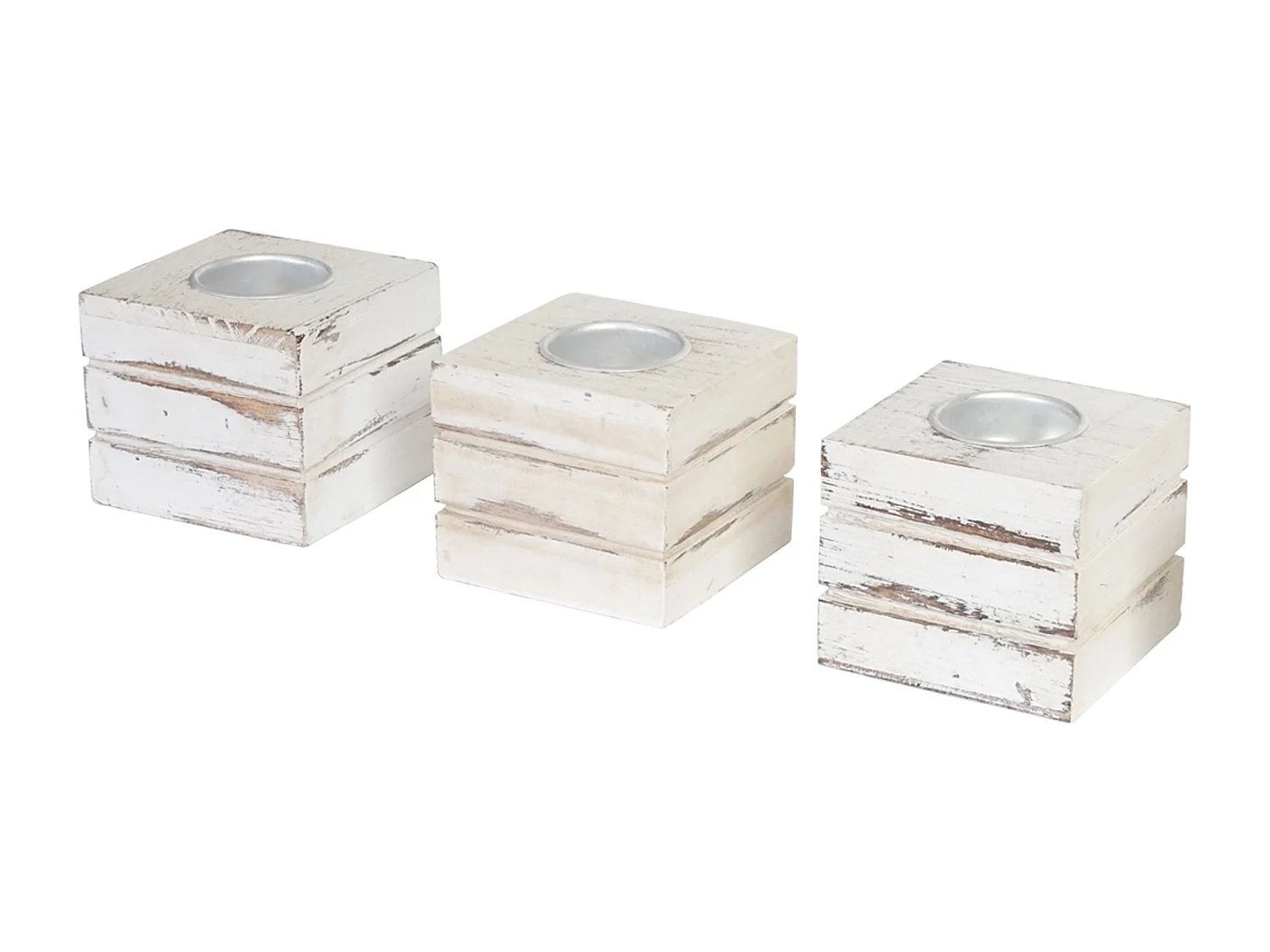 Lot de 3 photophores bois blanche 8 x 8 x 7 cm 04_0003003