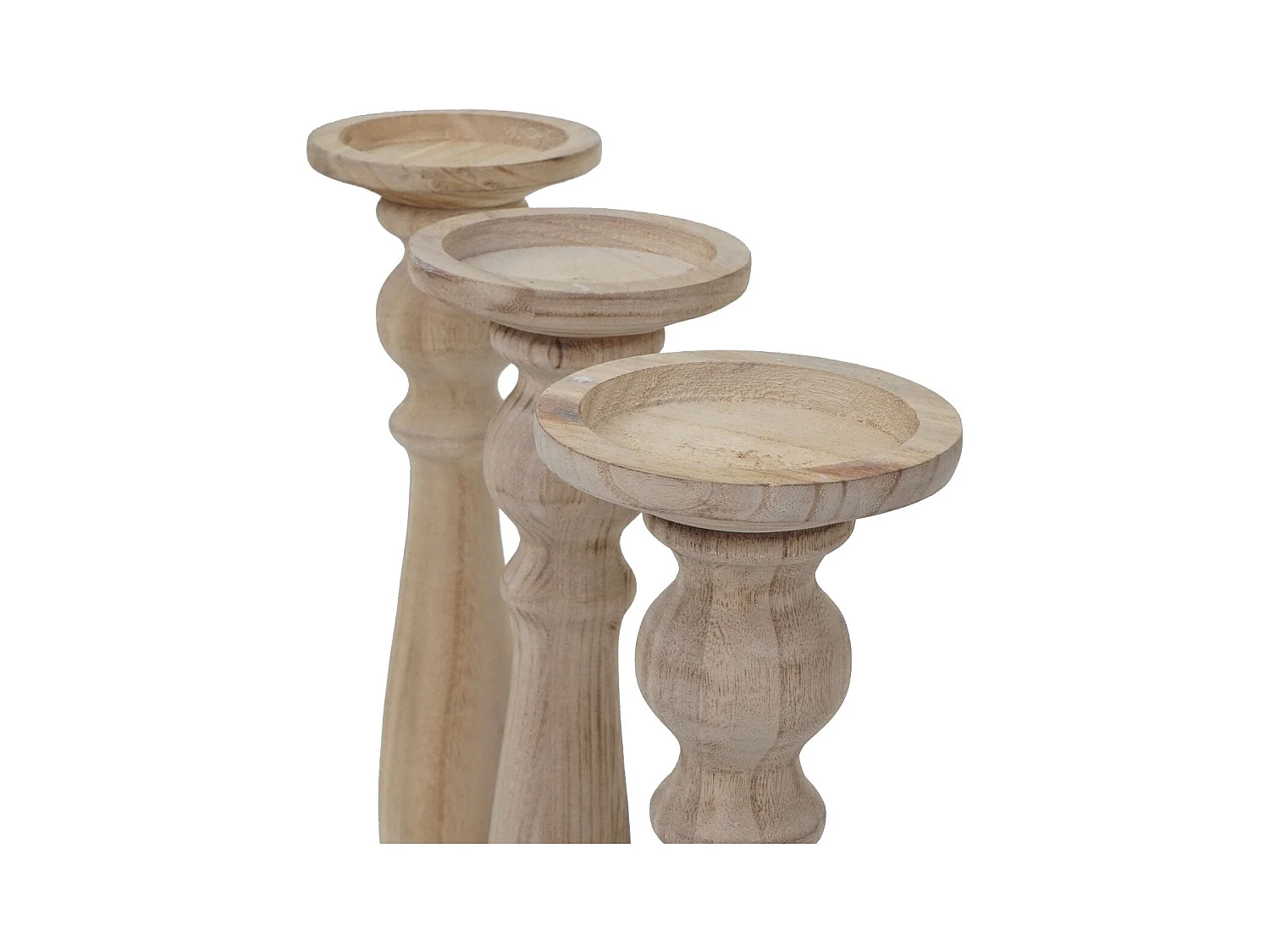 Lot de 3 bougeoirs marron 36 x 14 x 36 cm 04_0007497