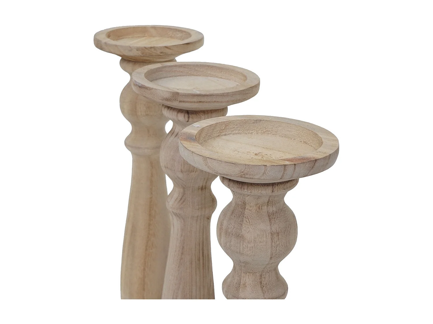 Lot de 3 bougeoirs marron 36 x 14 x 36 cm 04_0007497