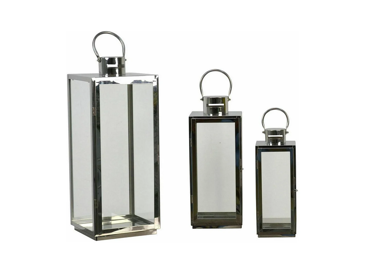 Set de 3 lanternes métal 22 x 21 x 53.5 cm DEC05121