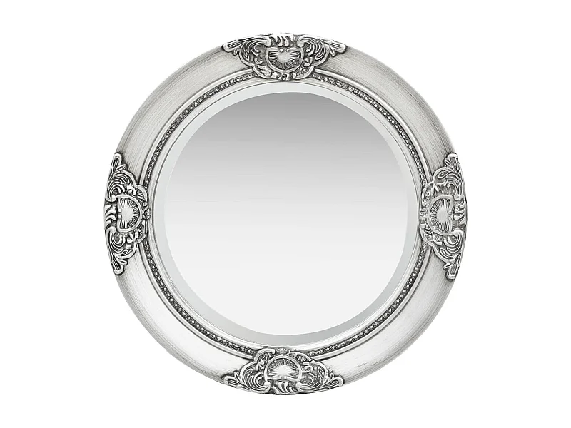 Miroir mural rond style argenté 50 x 0 x 50 cm DEC022888