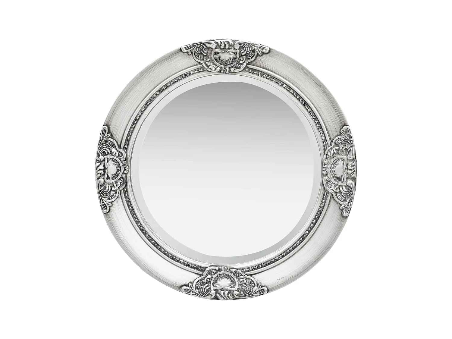 Miroir mural rond style argenté 50 x 0 x 50 cm DEC022888
