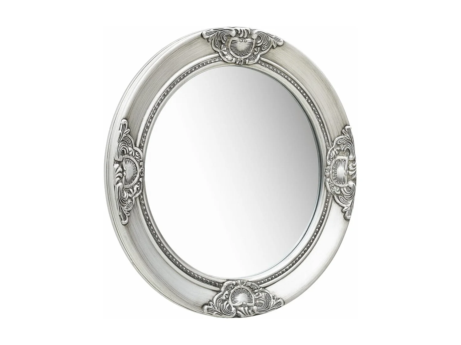 Miroir mural rond style argenté 50 x 0 x 50 cm DEC022888