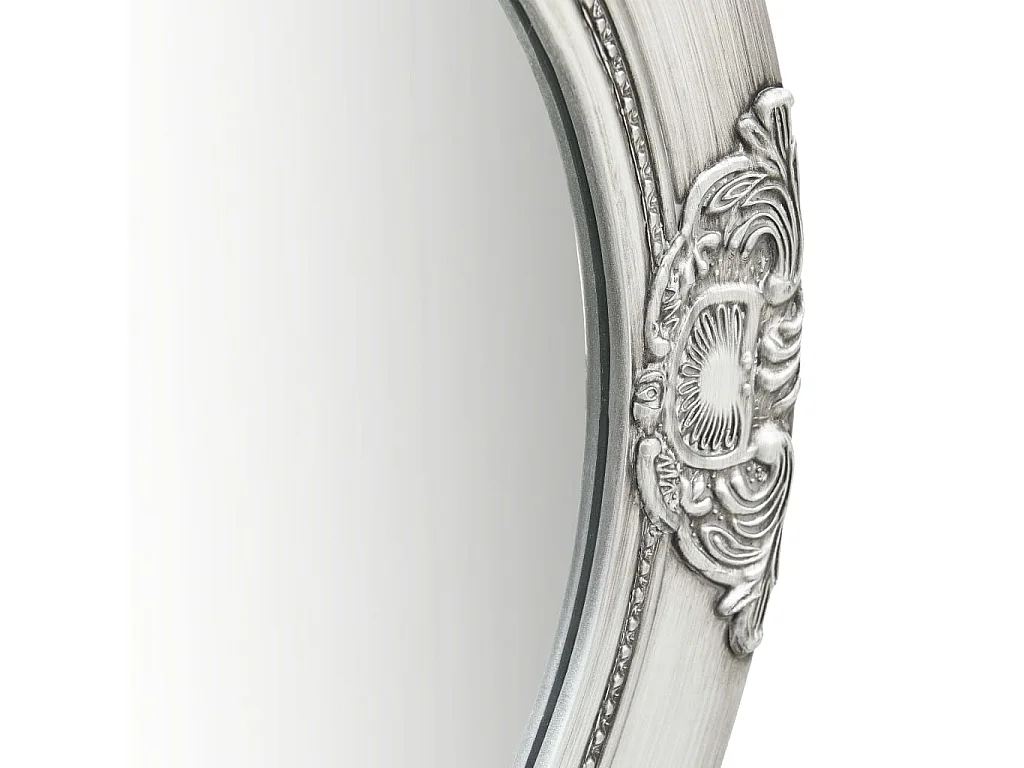 Miroir mural rond style argenté 50 x 0 x 50 cm DEC022888