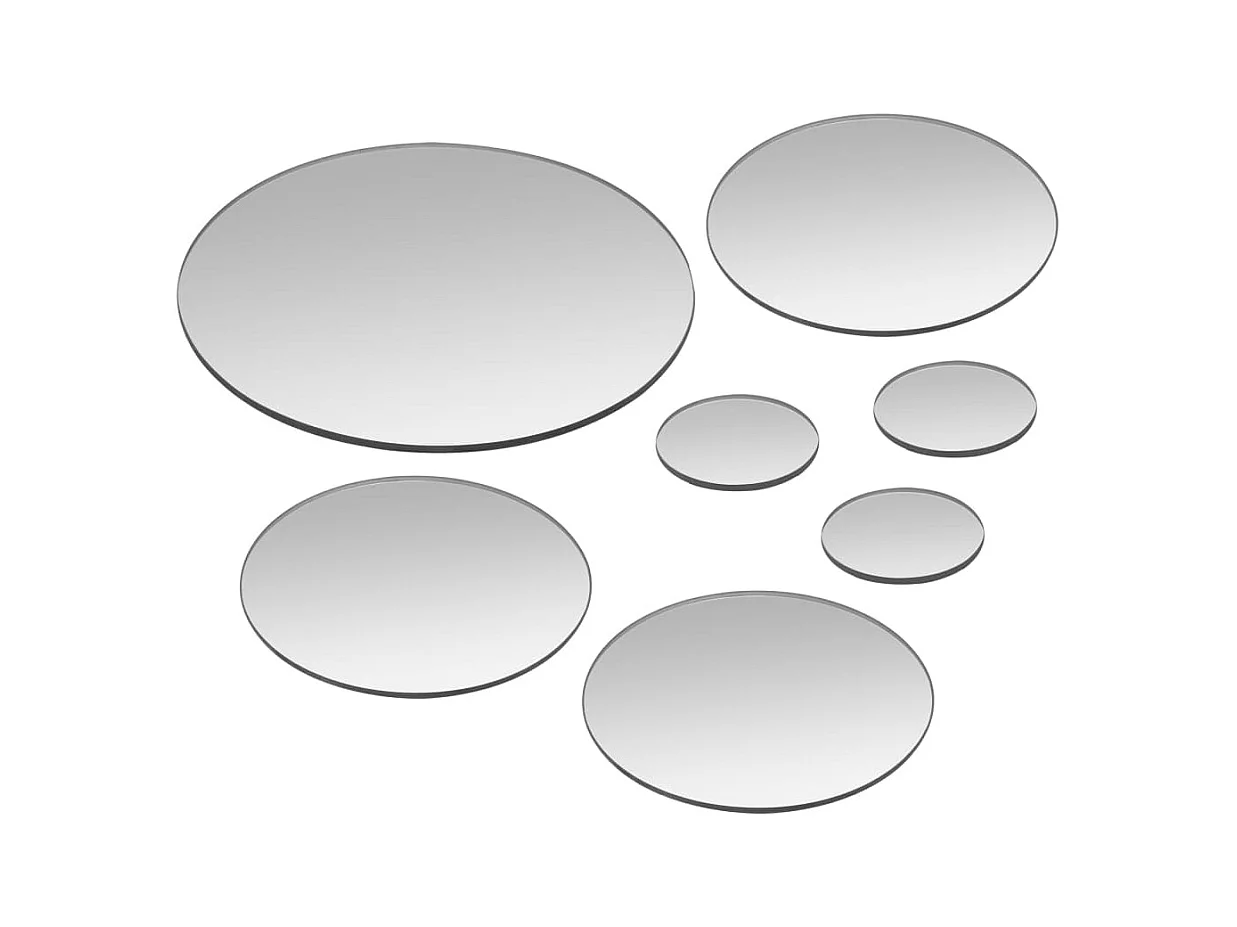 Set de 7 miroirs verre 21 x 21 x 21 cm DEC022690