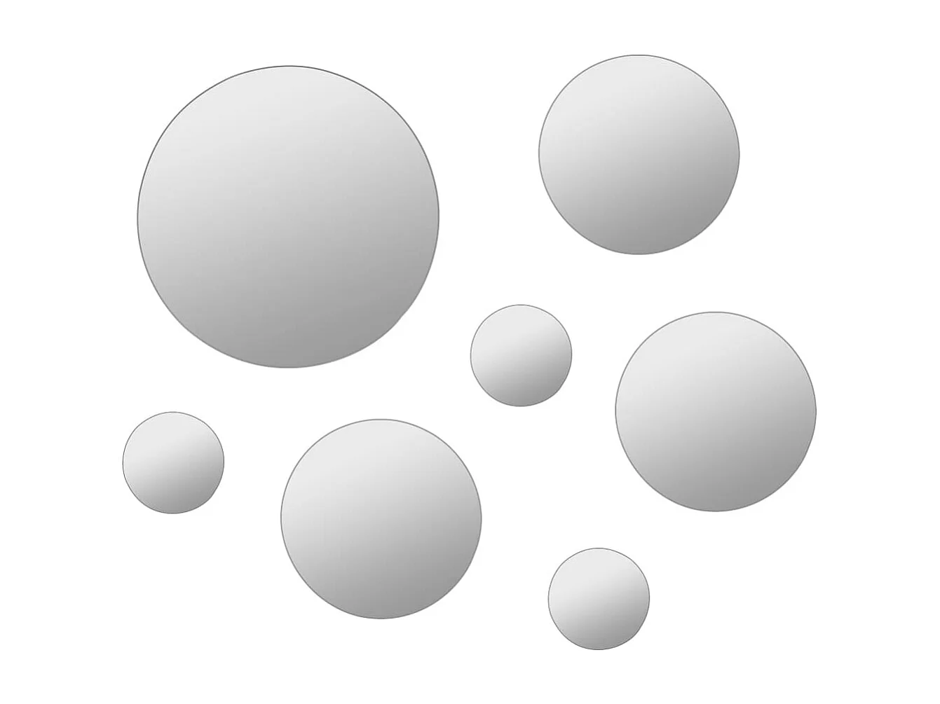 Set de 7 miroirs verre 21 x 21 x 21 cm DEC022690