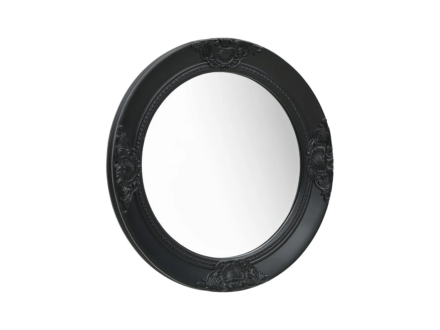 Miroir mural rond style noire 50 x 50 x 50 cm DEC022889