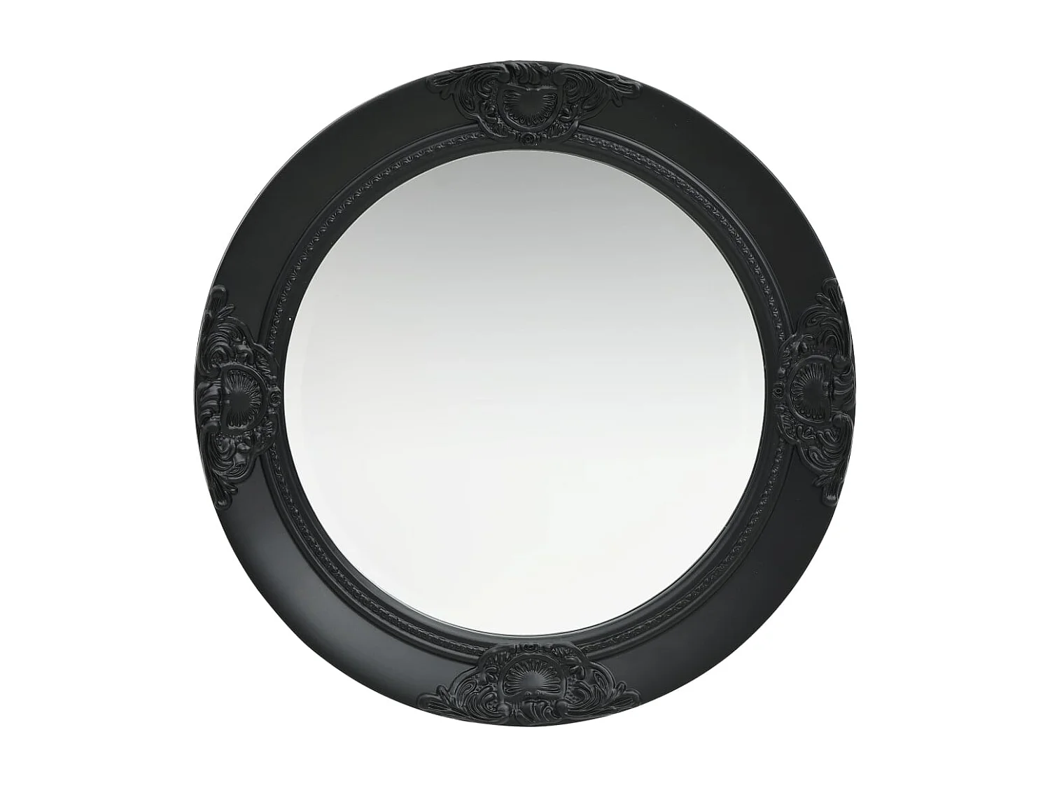 Miroir mural rond style noire 50 x 50 x 50 cm DEC022889