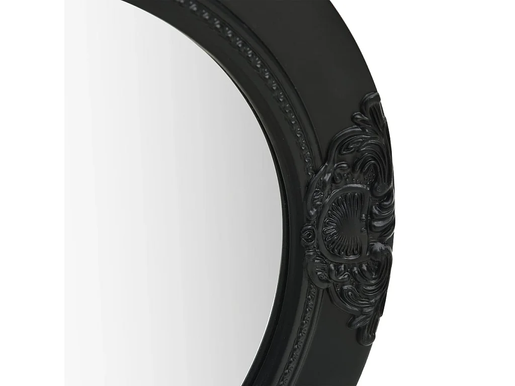Miroir mural rond style noire 50 x 50 x 50 cm DEC022889