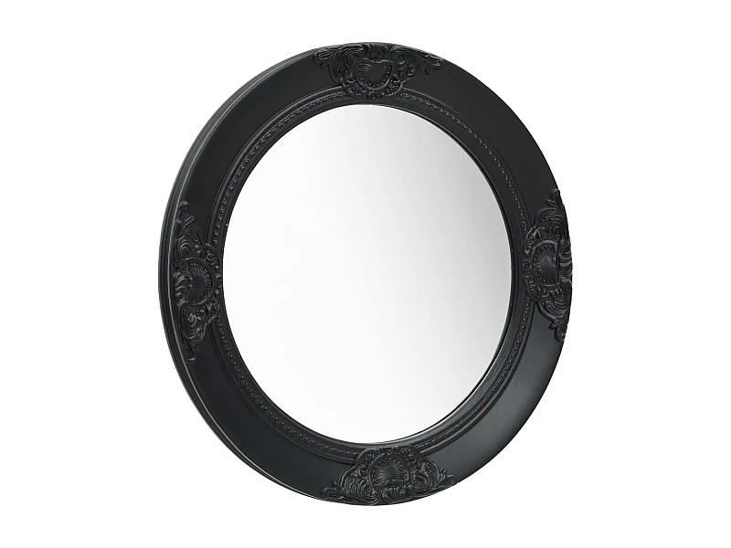 Miroir mural rond style noire 50 x 50 x 50 cm DEC022889