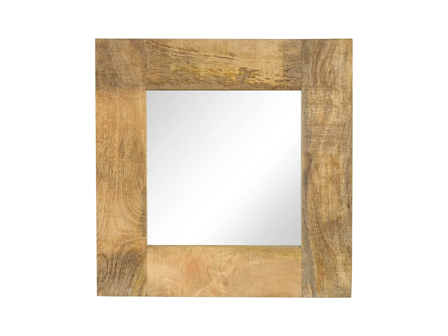 Miroir mural carré en bois marron 50 x 0 x 50 cm DEC022723