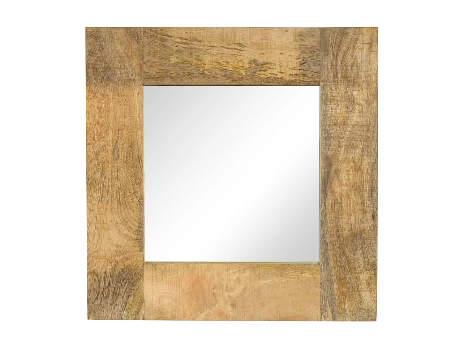 Miroir mural carré en bois marron 50 x 0 x 50 cm DEC022723