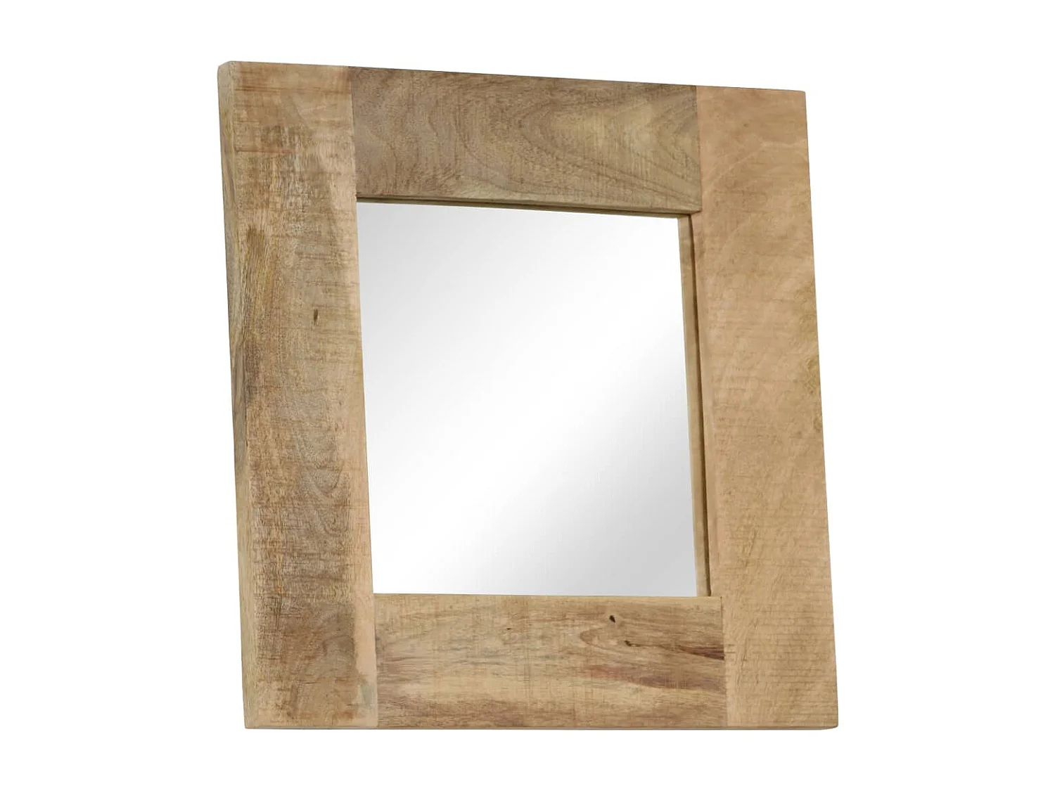 Miroir mural carré en bois marron 50 x 0 x 50 cm DEC022723