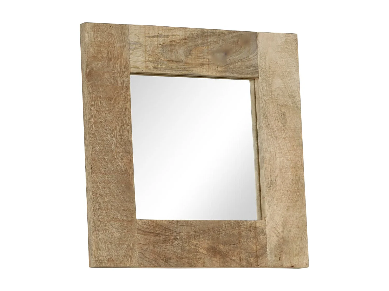 Miroir mural carré en bois marron 50 x 0 x 50 cm DEC022723