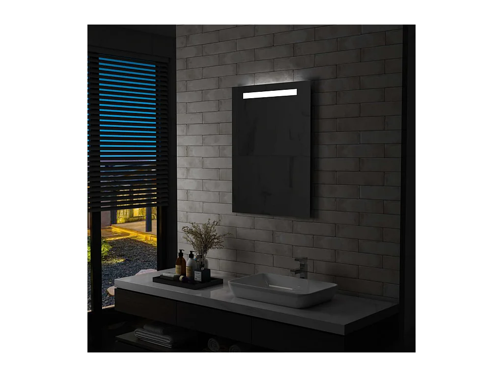 Miroir mural à LED 60 x 60 x 80 cm DEC022590