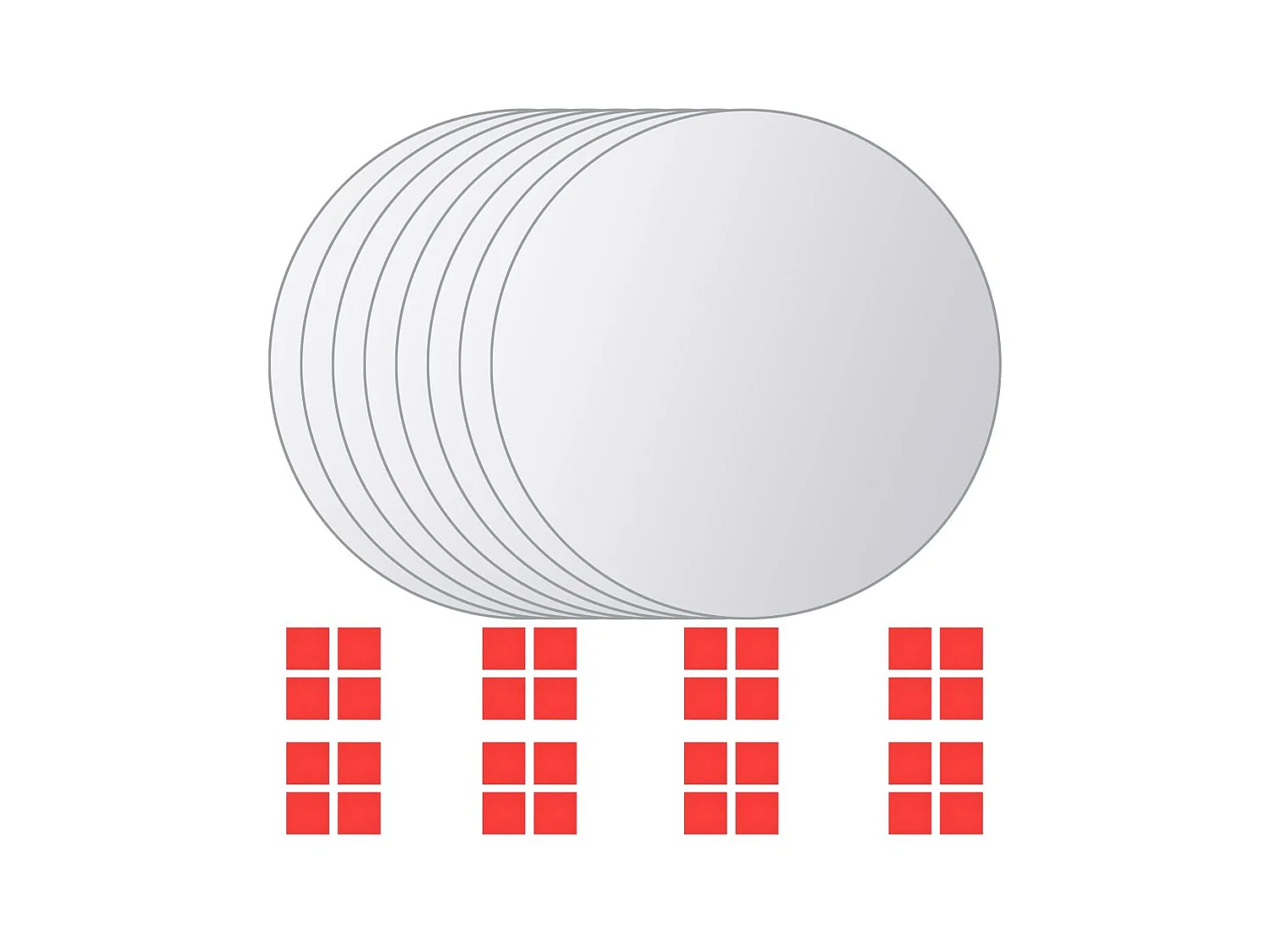 Set de 8 carreaux verre 15 x 15 x 15 cm DEC022668